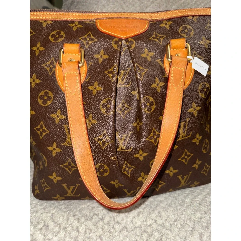 Louis Vuitton Palermo PM Monogram Canvas Handbag Brown Tote‎ M40145